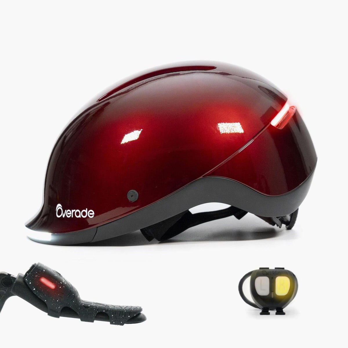 Overade LIFE - Casque Vélo Lumineux avec Clignotants