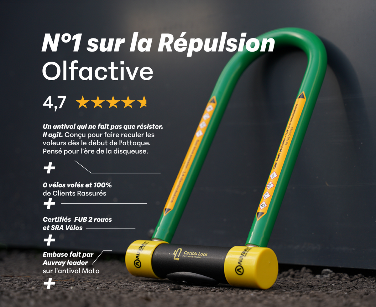 Cactus Lock — L’antivol U à répulsif olfactif